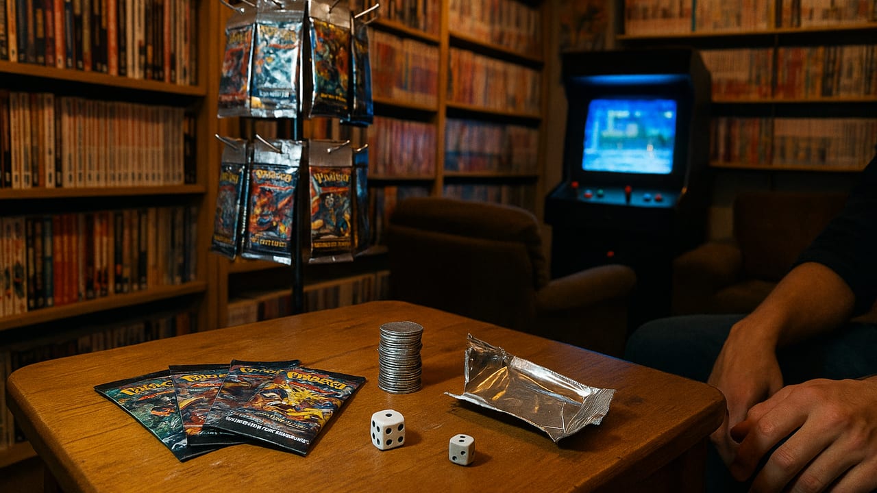 KI-generiertes Symbolbild zur Folge „Stefan · Dude's Comic Corner: Wie er Risiko und Chancen im Comic-Laden balanciert“